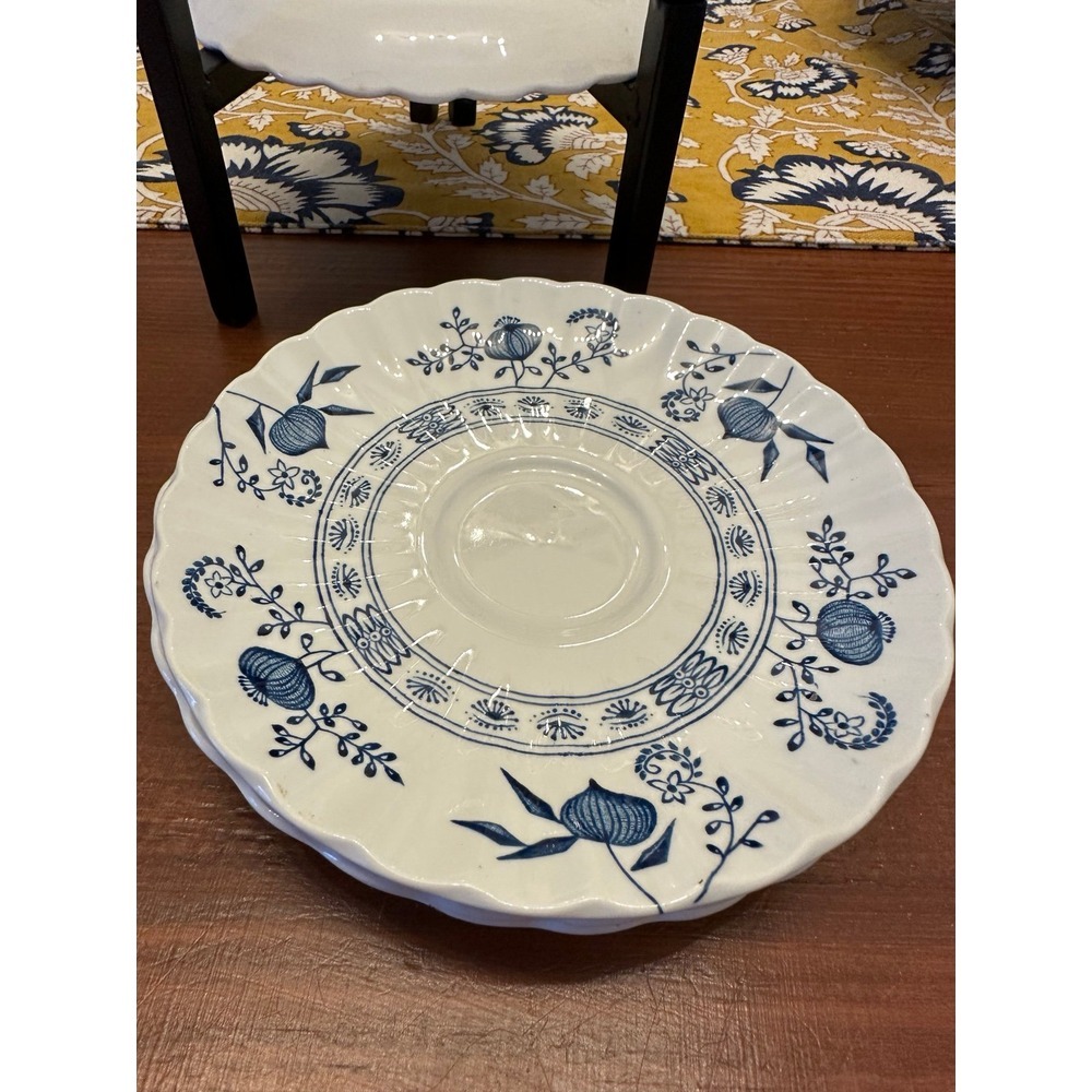 J&G Meakin Blue onion saucer dish England EUC set of 5